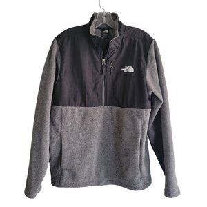 The North Face Men’s ½ Zipper Front Fleece Pullover Black/Gray Size M Medium